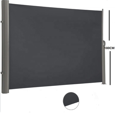 Ário de alumínio 200*300cm Ário retrátil de sombra lateral para jardim exterior e pátio
