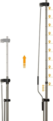 Operação manual Balcão de grampos Telhado de 300 cm de largura com manivela manual e altura ajustável