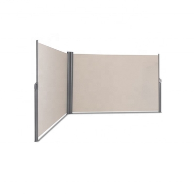 160*600cm Duplo Retrátil Ecrã de Vento Vertical Divididor de Privacidade com Quadro de Alumínio