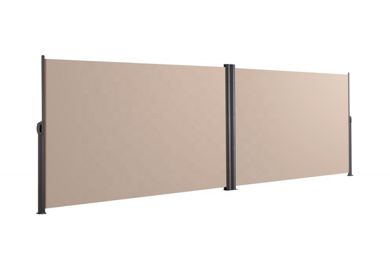160*600cm Duplo Retrátil Ecrã de Vento Vertical Divididor de Privacidade com Quadro de Alumínio