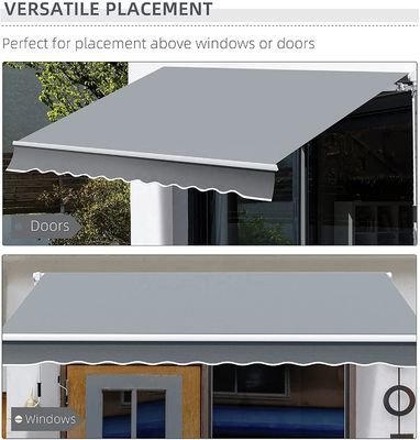 Abrigo de cobertura de toldo retrátil manual ao ar livre com tamanho 300*200cm e método de operação manual
