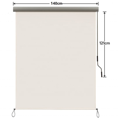 Operação manual Áreas de cobertura vertical externas em quadro de alumínio para balcões de janelas