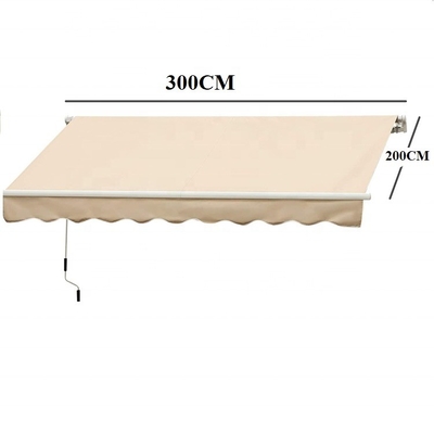 Áreos de balcão do pátio com manivela manual e revestimento de vela revestido com PU