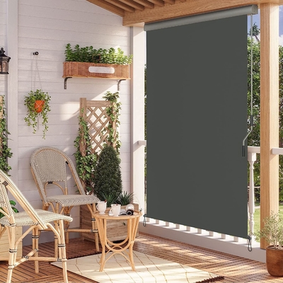 Área exterior para cortinas de rolos e cortinas de sombra com revestimento em pó Velo de acabamento 160 * 250cm