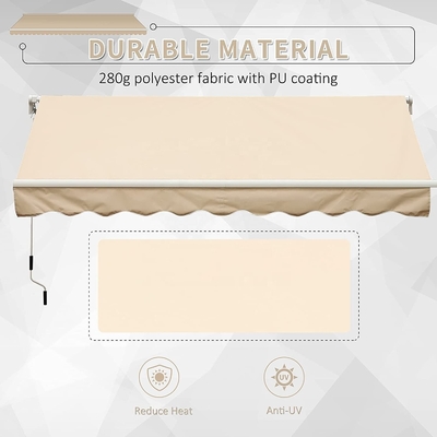 Quadro de alumínio de liga exterior Parede de sol de telhado com material de vela de poliéster Substituição