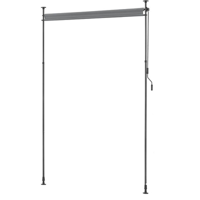 Área exterior de vela de poliéster de 120 x 270 cm, toldo vertical opaco extensivel com manivela manual