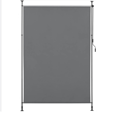 Área exterior de vela de poliéster de 120 x 270 cm, toldo vertical opaco extensivel com manivela manual