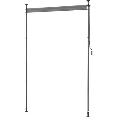 Ecrã de privacidade Área exterior de telhado vertical Sem perfuração necessária 100*270 com revestimento em pó