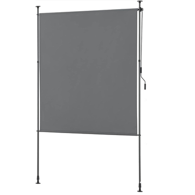 Pavilhão vertical revestido com pó 150*270cm para proteção solar e proteção da privacidade em cinza escuro