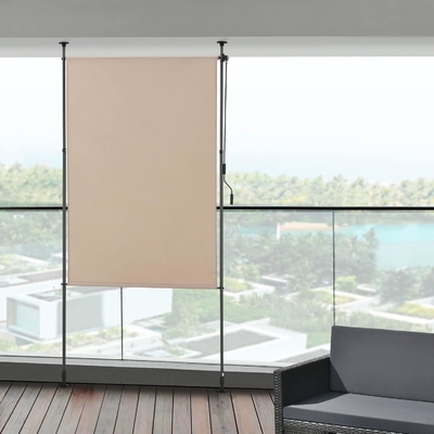 Tecido cinzento resistente à água revestido em pó 200x270cm telhado vertical para jardim de varanda