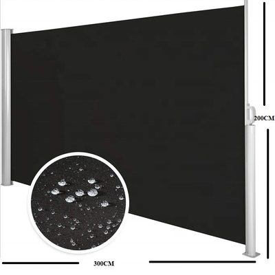 Telhado lateral retrátil e divisor de privacidade à prova d'água para terraço de jardim exterior