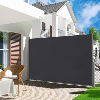 180x300 cm Sombra retrátil de toldo lateral para pátio terraço de jardim à prova de sol e à prova de água