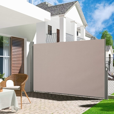 Material de vela de poliéster Retrátil exterior Retrovisor de vento dobrável para pátio de jardim