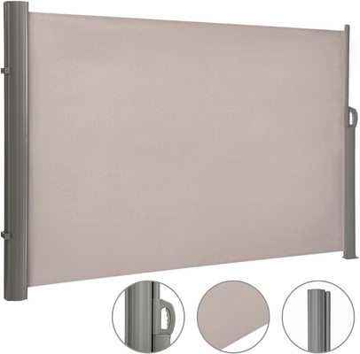Material de vela de poliéster Retrátil exterior Retrovisor de vento dobrável para pátio de jardim