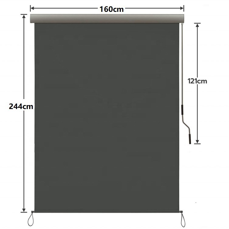 Proteção UV Ário de gotejamento com caixa de manivela manual para balcão e pátio Ário vertical