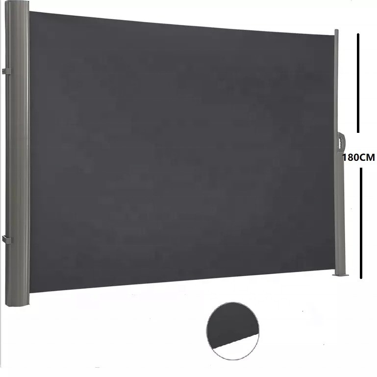 Casa de alumínio retrátil e suporte para sombreador lateral de tecido de poliéster de 160 * 300cm
