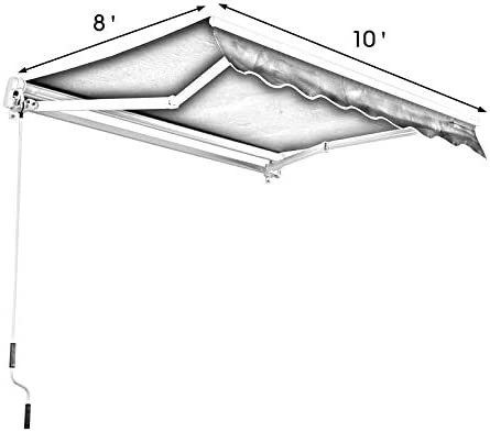 Quadro de alumínio revestido em pó Áreas exteriores Telhado retrátil 250*200 cm Telhado solar manual